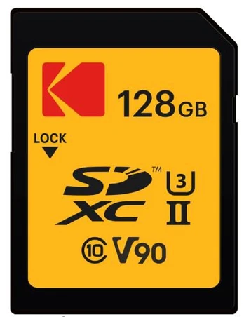 Kodak SDXC 128GB UHS-II U3 V90 Ultra Pro