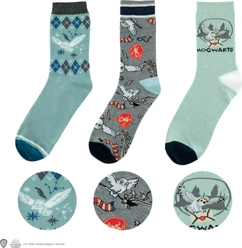 Set of 3 socks Hedwig - Harry Potter (CR1602)