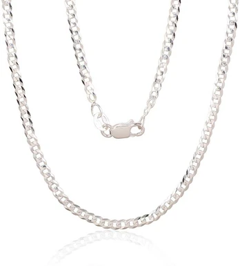 Sidabrinė grandinėlė Curb 2.5 mm , briaunų apdirbimas deimantu - 2.5 mm. - 7.5 g. - 70
