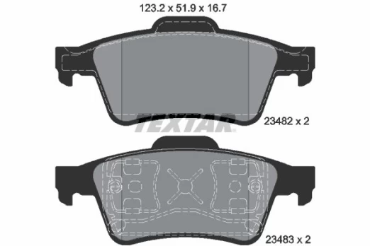 TEXTAR 2348202 Brake pad set