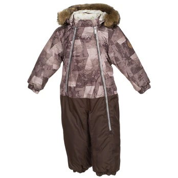 Huppa Vaikų žieminis kombinezonas DEVON 1, beige pattern/ brown, 92 cm