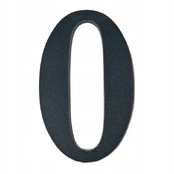 Namo numeris 0 juodas 19 cm, 19 cm kaina