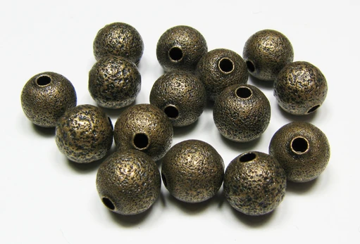 Žalvarinis intarpas 8 mm, 10 vnt.