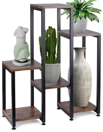 6 pakopų metalinis gėlių stovas, 80 cm
