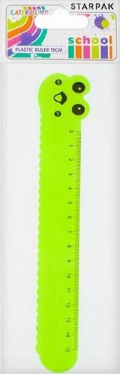Plastikinė liniuotė 15 cm "kirmėlaitė" Starpak