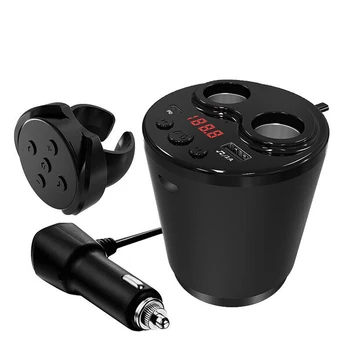 Multifunkcinis fm moduliatorius G63 - 100W, USB-C,12V-24V, USB, voltmetru, led ekranu
