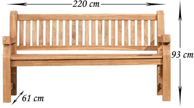 Mville Tikmedžio suolas Jackson 220 cm