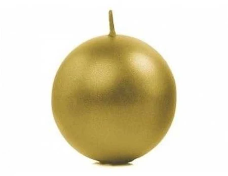 Party Deco Guld kuglelys, 6 cm