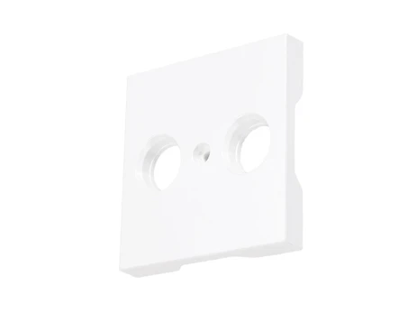 Dvigubo TV/SAT lizdo centrinė plokštelė - "Visio S55" - Balta - CUBIC