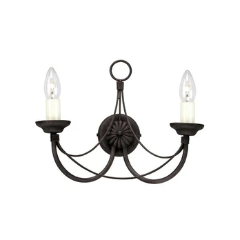 Elstead Lighting sieninis šviestuvas Carisbrooke CB2-Black, juodas