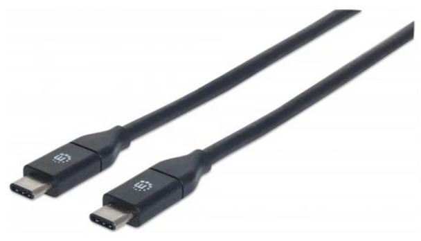USB kabelis Manhattan USB-C - USB-C 1 m Juodas (353526)