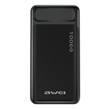 AWEI PowerBank P5K 10000mAh 2.1A juoda|juodas 2xUSB