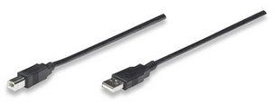 StarTech USB kabelis Manhattan USB- A - 0,5 m Juoda (374507)