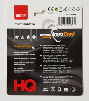 IMRO atminties kortelė Micro SD 16GB