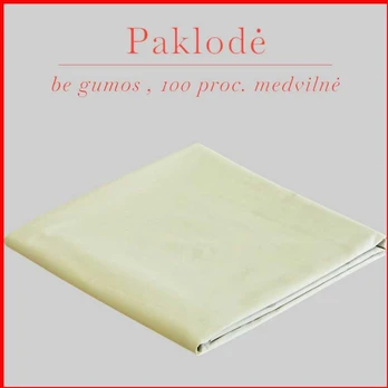 100 proc. medvilnės paklodė - 260x240cm.