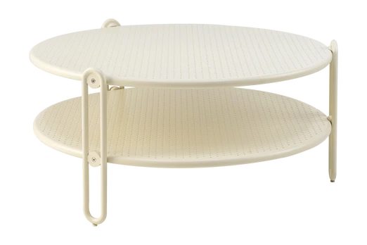 Lauko kavos staliukas Blixt, 85 cm, baltas