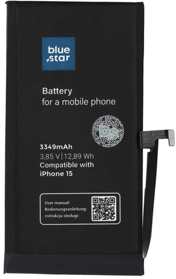 Mėlynas STAR HQ battery for IPHONE 15 3349 mAh