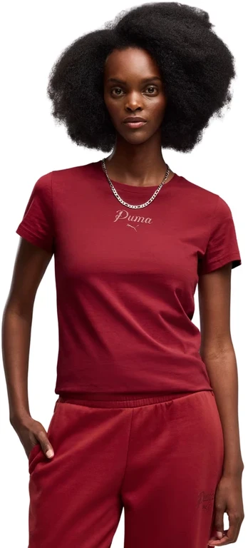 Moteriški marškinėliai Puma ESS Script Tee raudona 691760 23 (S)