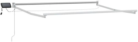 Manual Awning Frame with Solar LED 3 x 2 m Balta