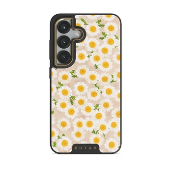Pure Bliss - Daisy Samsung Galaxy S25 Case, Elite Dark (Magnetic) / Gold
