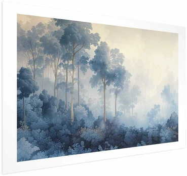 Artgeist Plakatas - Forest in Misty Mėlyna Shades