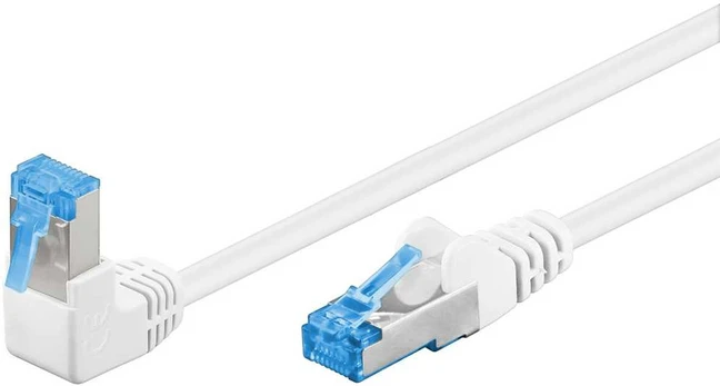Goobay Kabelis LAN Patchcord CAT 6A S/FTP 1x90 balta 3m