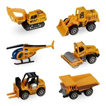 Kodustaar Žaislinių statybinių transporto priemonių rinkinys, 12x8x3,5 cm, oranžinė