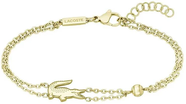 Lacoste Double auksinis-plated Crocodile bracelet 2040581