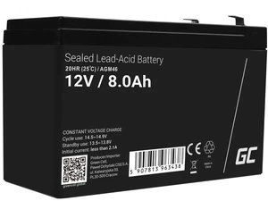 Akumuliatorius Green Cell Sealed Lead Acid, 8 mAh, 1 vnt.