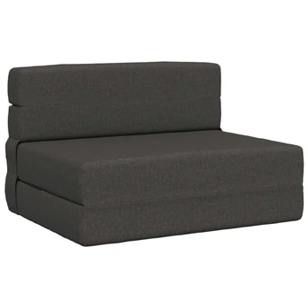 Sulankstomas Sofas-Lova Tamsiai pilka 190 x 70 x 15 cm audinys