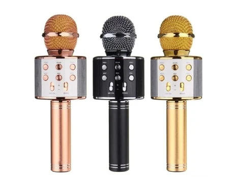 Bluetooth karaoke mikrofonas su LED apšvietimu