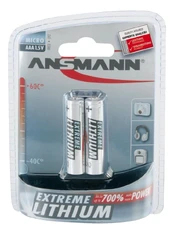 Baterijos Ansmann Extreme Lithium AAA / FR03, 2vnt. kaina