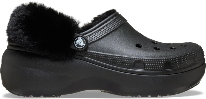 Crocs™ Classic Platform Fuzz Lined Clog Black - 41