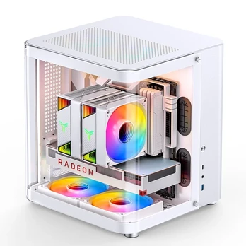 Jonsbo TK-1 2.0 Micro-ATX Gehäuse, Tempered Glass - baltas