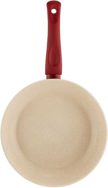Keptuvė su powłoką Qualum Basic Stone Edition Rosso 20 cm AMBITION