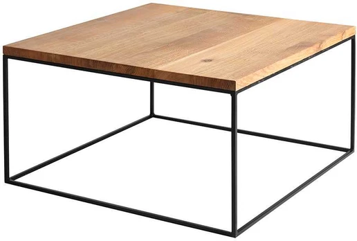 Customform Kavos staliukas, TENSIO SOLID WOOD 80, 0.8x0.8x0.45 m, Juodas