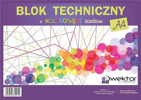 Wektor Spalvų piešimo blokas A4 / 8K (10vnt)