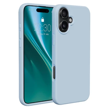 Dėklas Etteri Silicone case for iPhone 16 Plus 6,7" light mėlynas