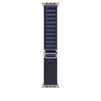 Apyrankė Apple Watch 49mm Navy Alpine Loop - Medium - Natural Titanium Finish