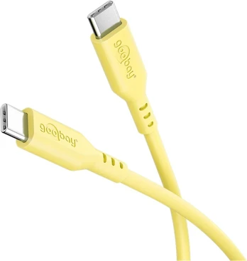 Goobay USB-C Silicone Cable, 1.5 m, yellow