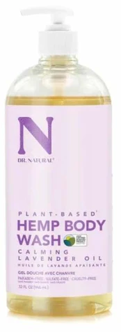 Kūno prausiklis Dr. Natural Plant Based Hemp with Lavender, 946 ml