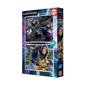 2 medinės dėlionės LIGHTYEAR, 4-6 metų, 2x48 dalių