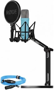 RODE NT1 Signature+XLR-Kabelis+Desktop Studio Arm hellblau Bundle kaina