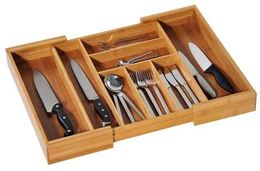Cutlery insert adjustable, 35-58 cm, bamboo, KESPER