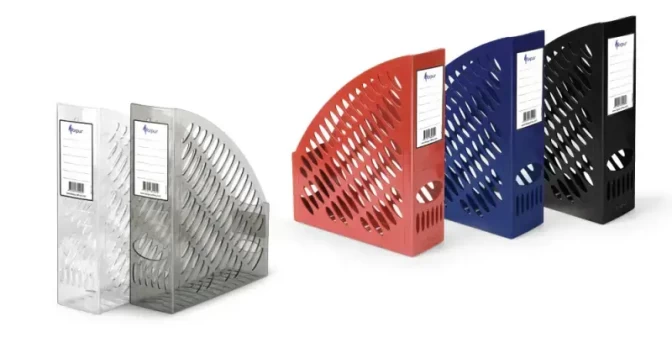 Stovas dokumentams Forpus, 7cm, dūminis, plastikinis