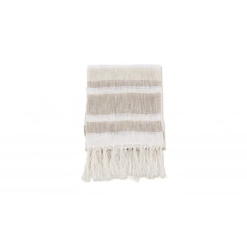 Sandy Throw Slub/polyester - Offwhite/beige/brown / - 170*130