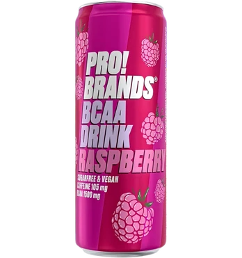 Pro! Brands BCAA Drink, Raspberry, 330 ml