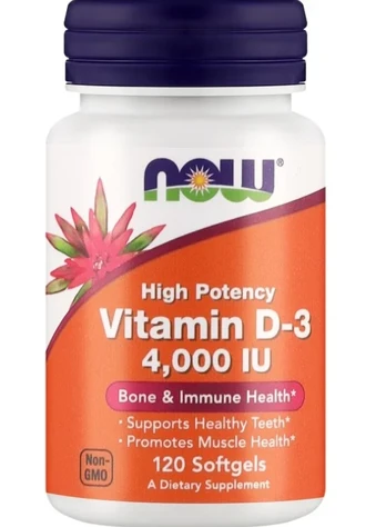 Now Foods Now Vitamin D3 4000 IU 120 kaps