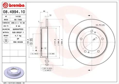 Stabdžių diskas BREMBO 08.4994.10 kaina