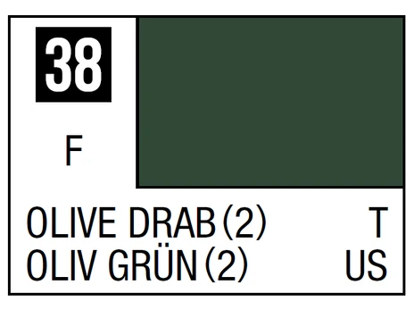 Mr Hobby Mr.Hobby - Mr.Color serijos nitro dažai C-038 Olive Drab (2), 10ml